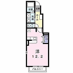 ティグレ雅 1Kの間取図画像