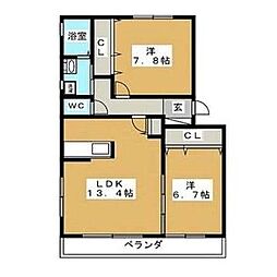 間取図画像 2LDK