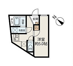 モンソレイユ方南町 1Kの間取図画像
