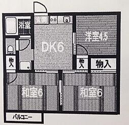 スカイハイツ 3DKの間取図画像