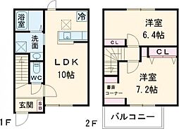 nagisaB 2LDKの間取図画像