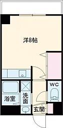 レレーヴアクア ワンルームの間取図画像