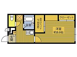 ＣＨＲＯＮＯ日出 2階1Kの間取り