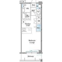 ホーリーフォート南平岸 2階1Kの間取り