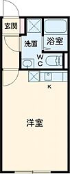 レントハウスＦｕｓｓａ860 2階ワンルームの間取り