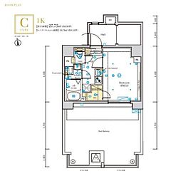 ＨＹ’ｓ　立川 14階1Kの間取り