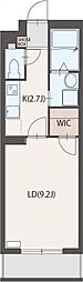 エアリーズ 1Kの間取図画像