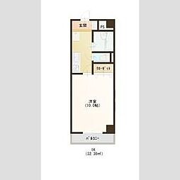 エルスタンザ河原町 2階1Kの間取り