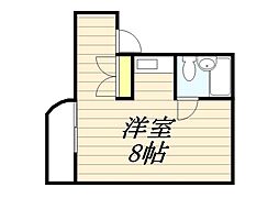 メゾン雅 3階ワンルームの間取り