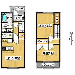 パラッツィオ　ボスコ 1階2LDKの間取り