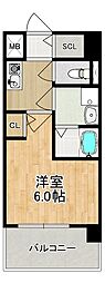 Modern Palazzo 東本町 10階1Kの間取り