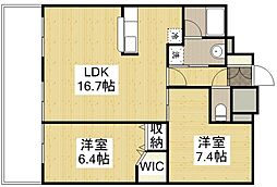 フラットリア春日 9階1SLDKの間取り