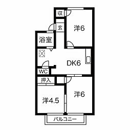 サンコーポNo.7 3DKの間取図画像