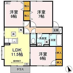 間取図画像 3LDK
