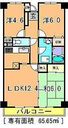 ヴェルドミールゆりのき台 3LDKの間取図画像
