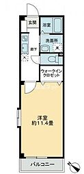 フォブール勝瑞 2階1Kの間取り