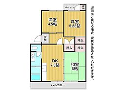 第2ACビル 3DKの間取図画像