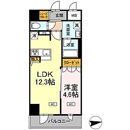 ＩＳ二十人町 1207 12階1LDKの間取り