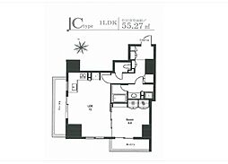 東京メトロ千代田線 町屋駅 徒歩5分の賃貸マンション 11階1LDKの間取り