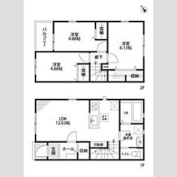 リーブルファイン東磯山II 1階3LDKの間取り