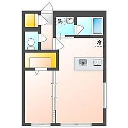 カレラ学園前 1LDKの間取図画像