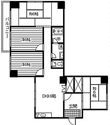 パークシティ諏訪 5階4LDKの間取り