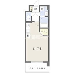 JR鹿児島本線 崇城大学前駅 徒歩4分の賃貸マンション 2階ワンルームの間取り