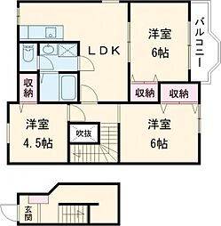 フォレスト六甲A 3LDKの間取図画像