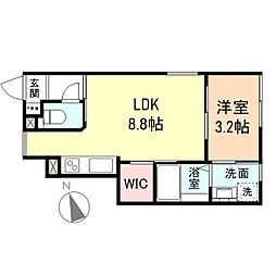 Ｐｕｒｅｔｅ’ 1階1LDKの間取り
