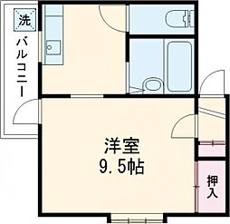 セントポーリア88 3階ワンルームの間取り