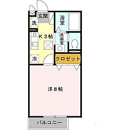 JR山陰本線 綾部駅 バス5分 綾部大橋下車 徒歩3分の賃貸アパート 1階1Kの間取り