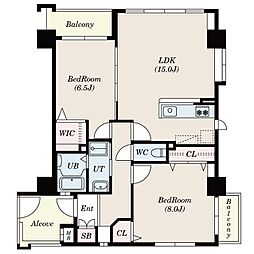 レジデンス東櫛原 2LDKの間取図画像