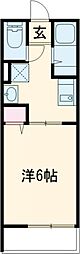 コートデール 1Kの間取図画像