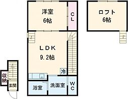 septieme　（セッティエム） 2階1SLDKの間取り