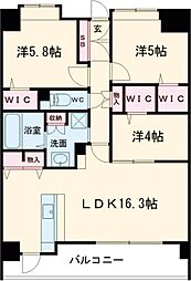 LIBTH菊陽 5階3LDKの間取り