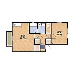 ルピナＭ 1階1LDKの間取り