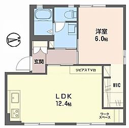 メゾンアムール　Ｄ棟 1階2DKの間取り