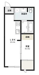 KOYA　430 1階1LDKの間取り