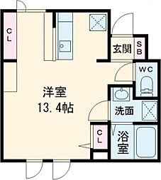コンフォートイースト ワンルームの間取図画像