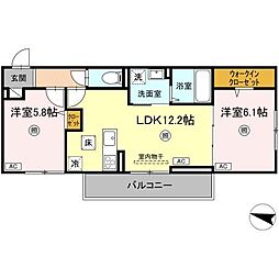 間取図画像 2LDK