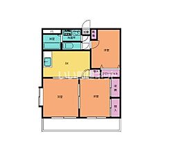 エトワール 2階3DKの間取り