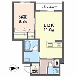 JR福知山線 福知山駅 徒歩16分の賃貸アパート 1階1LDKの間取り