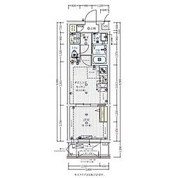 ベラジオワールドアイ京都円町 1DKの間取図画像