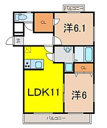間取図画像 2LDK