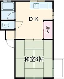 G.oneビル 3階1DKの間取り