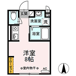 D-roomSuneiA ワンルームの間取図画像