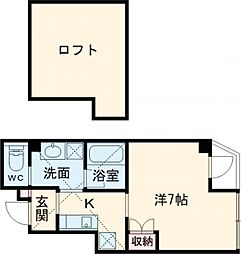 サンモールコート九条 3階1Kの間取り