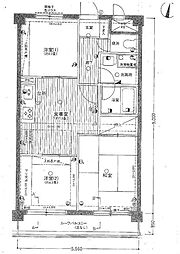 ライオンズマンション町田南 4階2LDKの間取り