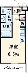 堺市西区鳳東町3丁アパート ワンルームの間取図画像