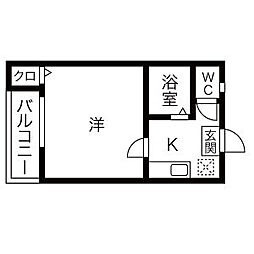 間取図画像 1K